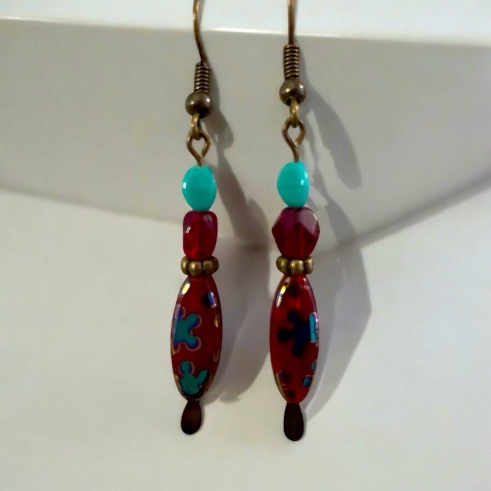 Czech Glass Beaded Earrings